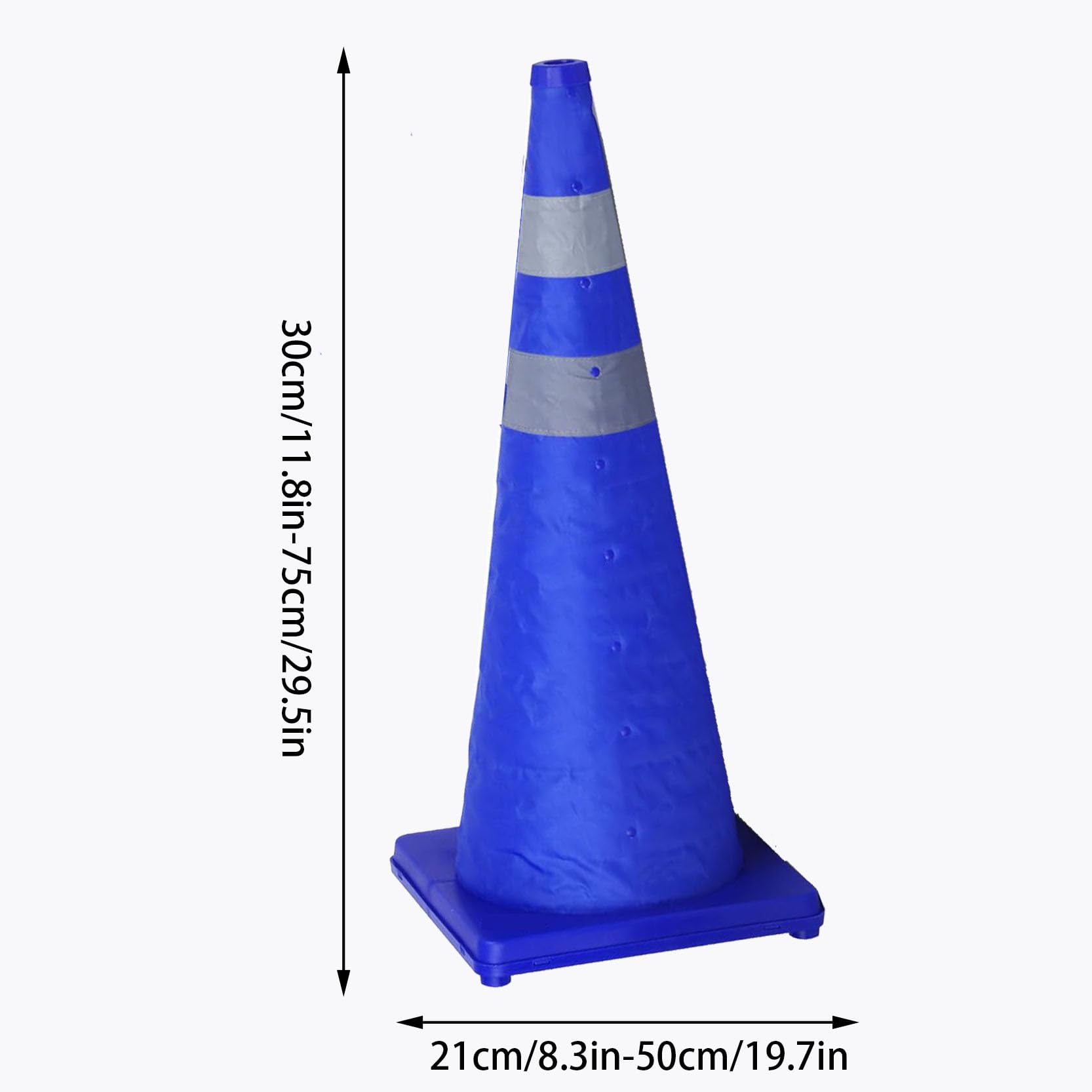 Cono de Seguridad Vial Plegable Poste Delimitador de Tráfico,Cono de Estacionamiento,Cono de Seguridad Vial para Control de Tráfico,Advertencia de Estacionamiento(Size:70x29.5x29.5cm,Color:4pack)