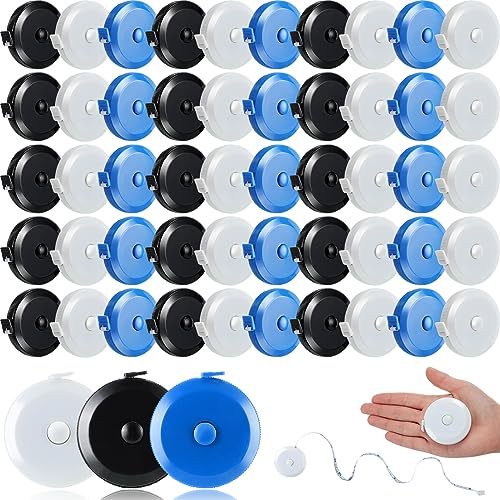 Kigeli 100 Pcs Tape Measure 60 Inch Retractable Pocket Cloth Measuring Tape
