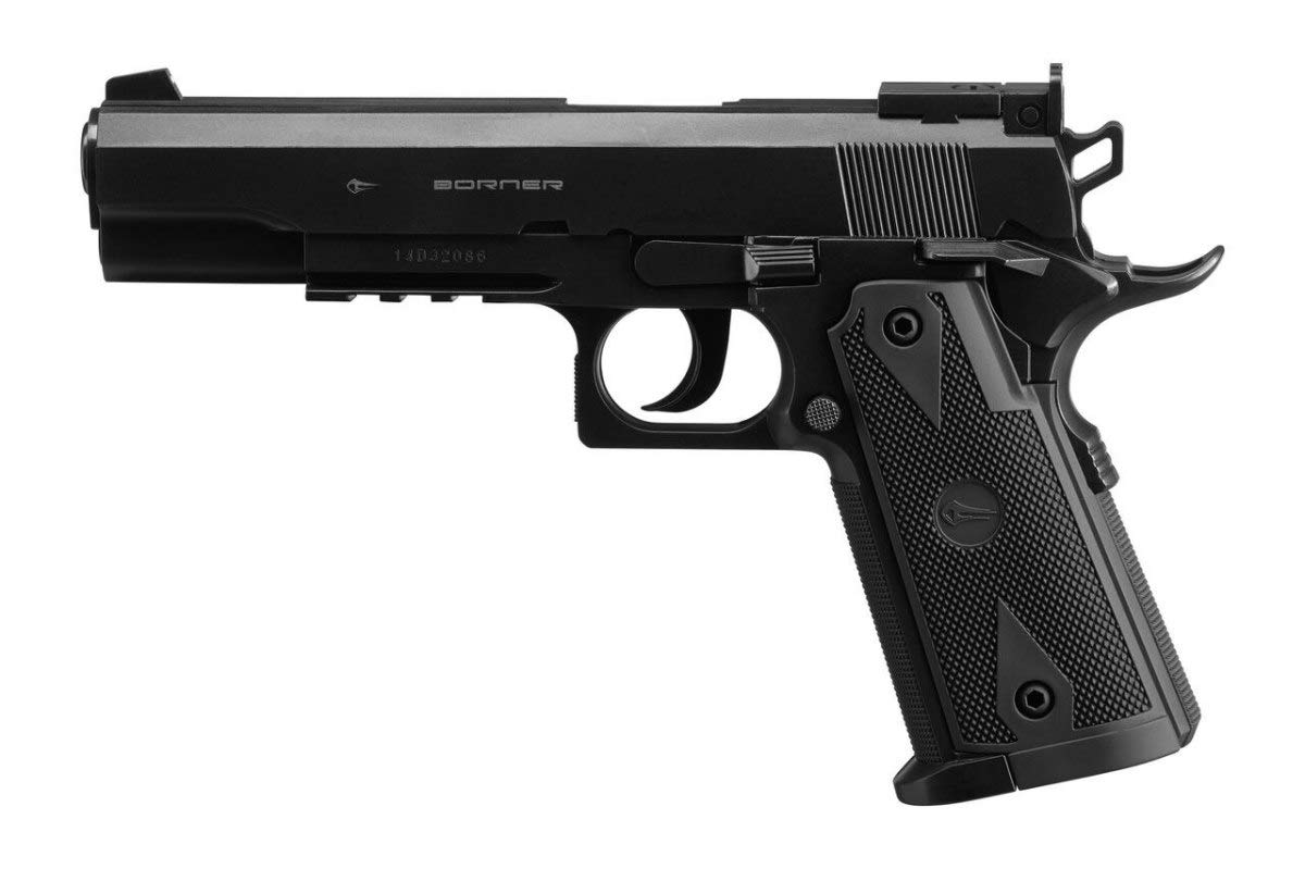 Borner WIN 304 - Pistola con cápsulas de Aire comprimido (CO2) Calibre 4.5mm, Munición de Bolas BB's de Acero con una Capacidad de Cargador de 19 Disparos. Semiautomática. Potencia 3 Julios