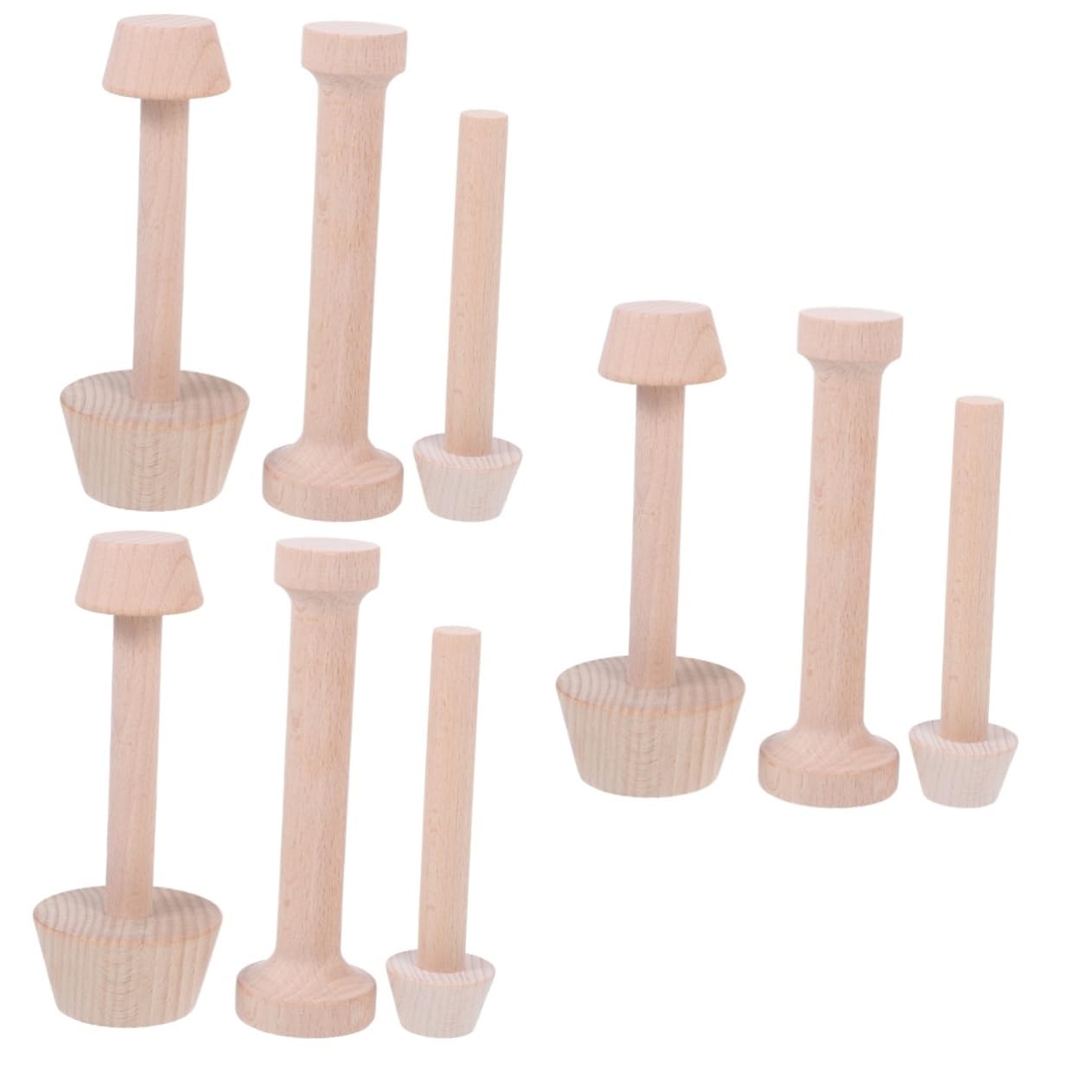 Mikinona 9piezas Moldes De De Madera Antiadherentes Para Tartas Para Hornear Tartaletas y Pasteles Casa De Repostería Para Cocinas Restaurantes y Panaderías