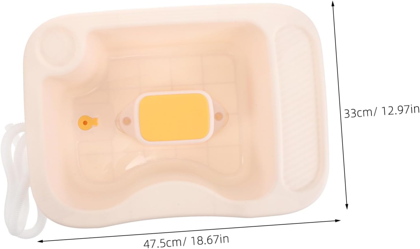 Ipetboom Portable Hair Washing Basin for Bedridden and Elderly Ergonomic Shampoo Tray for Pregnant Women Lightweight Design for Comfortable Bedside Use Hair Care