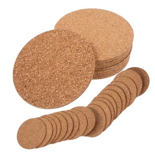 Sous-verres ronds liège antidérapants dessous de table - 2