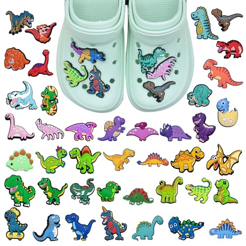 Pilikoll 50 Piezas Dinosaurio Encantos del Zapato PVC Decoraciones De Zapatos De Dinosaurio Adornos para Zapatos de Animales Decoración Zapatos DIY para Regalos De Niños Fiesta Cumpleaños