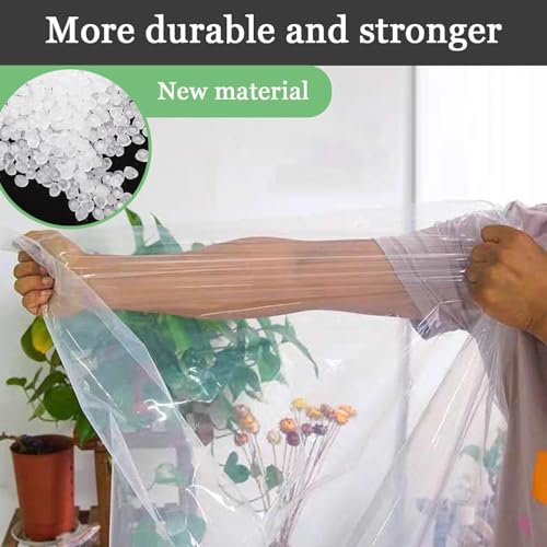 Bâche transparente avec oeillets PE imperméable pour terrasse et jardin - 5