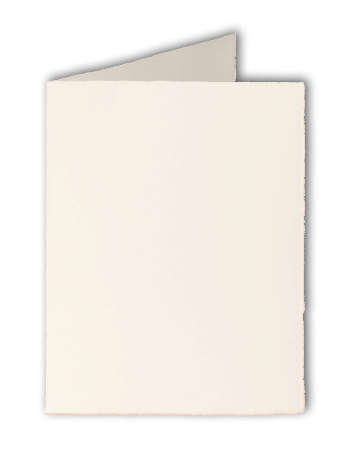 75 x B6 Vintage składane arkusze, papier czerpany, 108 x 175 mm – naturalna biel 105 g/m²