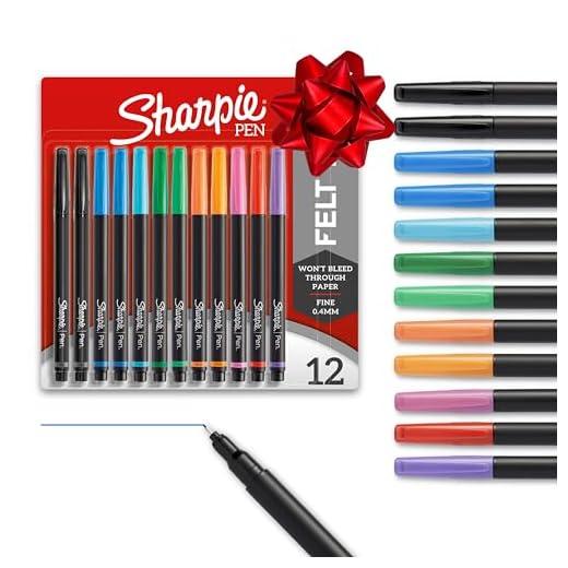 Sanford 1802226 Sharpie Pen, Fine Point, Assorted Colors, 12-Count