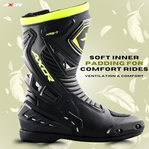 Image of Axor Slipstream PRO Riding Boots Black Neon Green UK10