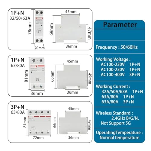 Relais RDCBC-4P 63-80A interrupteur connecté et télécommande - 3