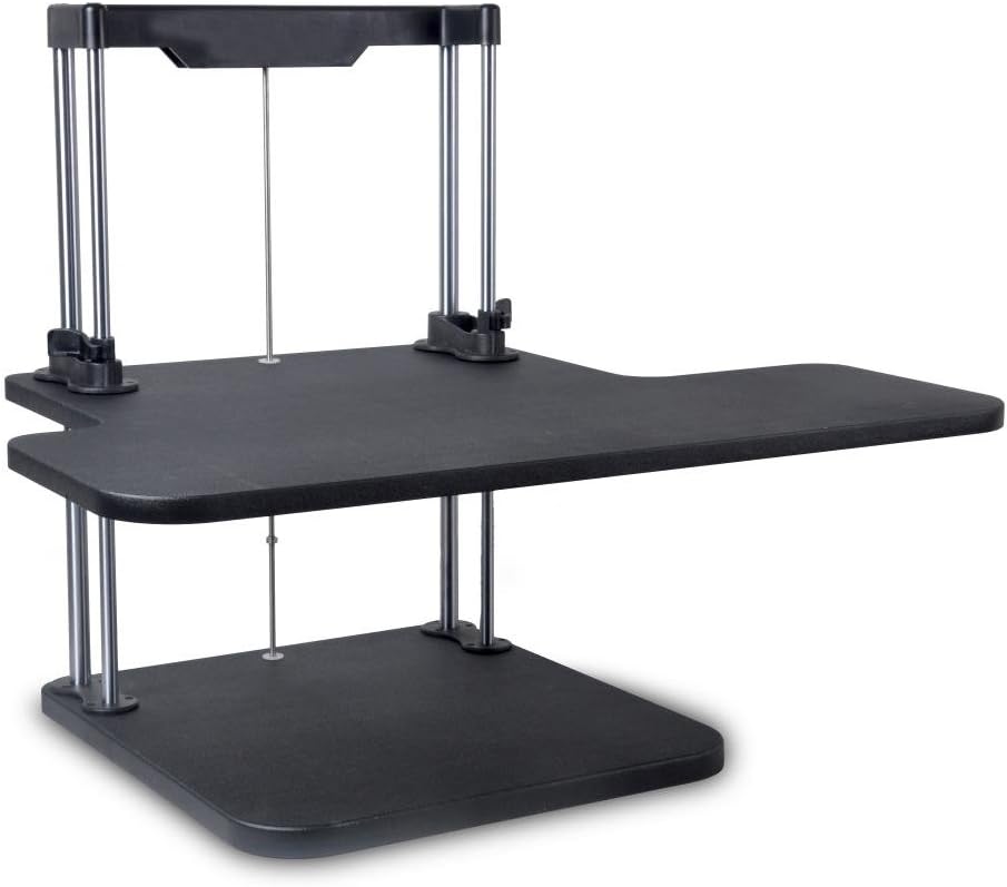 Pyle Sit Stand Desk Height Adjustable Stand Up Desk Computer