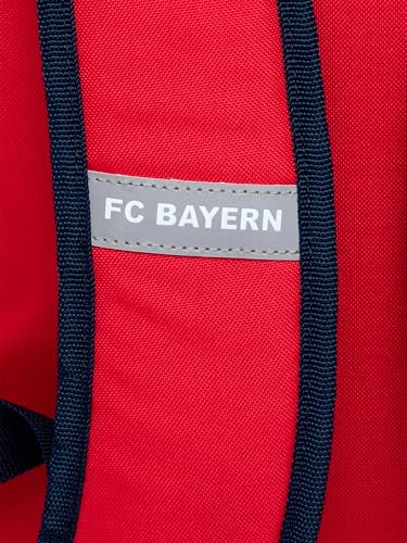 Sac De Gym FC Bayern Munich Enfant - Personnalisable Avec Nom - Logo 5 Étoiles - Rouge - 35,5x43,5 Cm