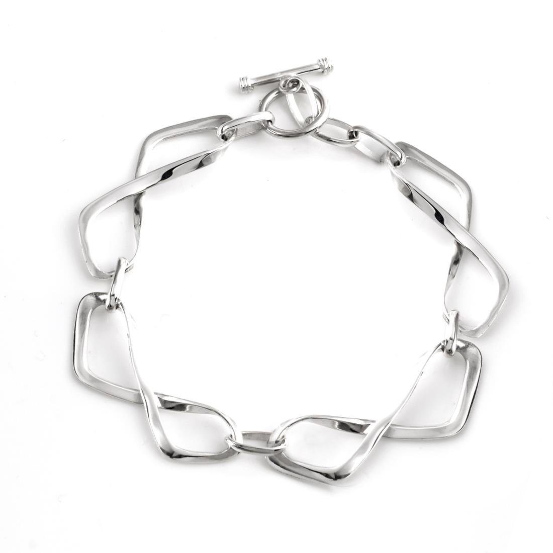Bracciale INFINITO da Uomo Donna Argento con catena Amore Amicizia braccialetto