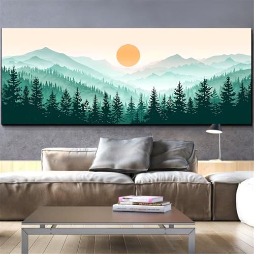 Kit complet de broderie diamant personnalisé au numéro motif arbre 70x140cm