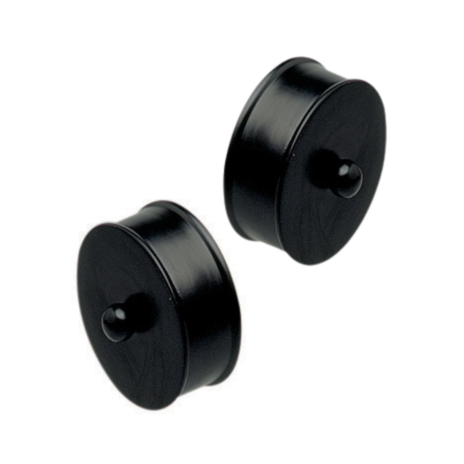 Jackson Woodturners Black Medium End Caps – Pair of 54mm Handrail End Caps for Staircases, Banisters & Railings