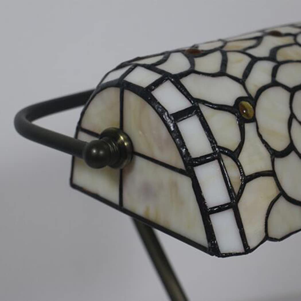 Tiffany-Art-Banker Lampe Tischlampe mit Vintage Rose Buntglas Will hinzufügen Sicherlich Elegancy und Kreativität zu Hause Es ist EIN großes Geschenk für Liebhaber Freundinnen und Damen