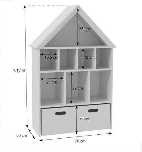 Casinha Infantil Organizadora com Baú Gael 100% MDF