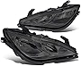 Auto Dynasty Factory Style Halogen Headlights Assembly Compatible with Chrysler Pacifica (Non Quad Lamp) 2017-2023, Driver and Passenger Side, Smoked Lens Clear Corner