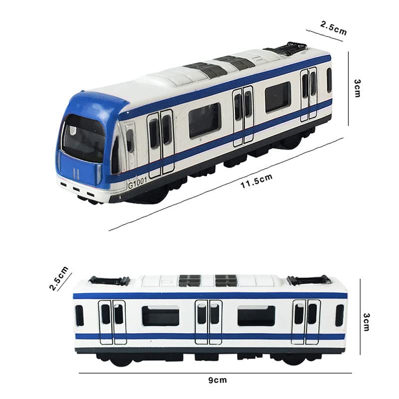 Train Model, 4pcs Car Set Alloy City Rail Subway Train Model