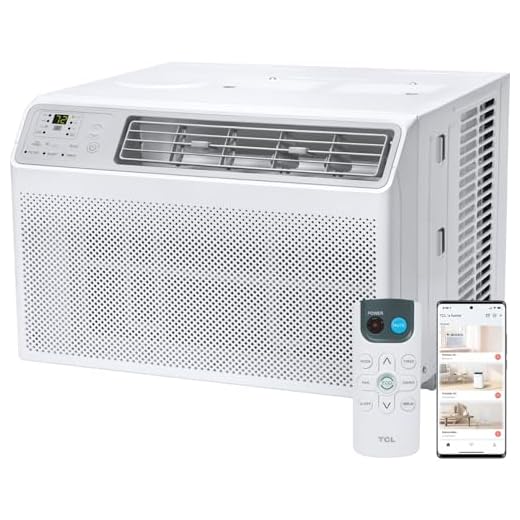 TCL H14W35W 14,000 BTU Smart Window Air Conditioner, AC Unit, Fan & Dehumidifier, 700 Sq. Ft, Remote Control, Compatible with Alexa/Google Assistant, White