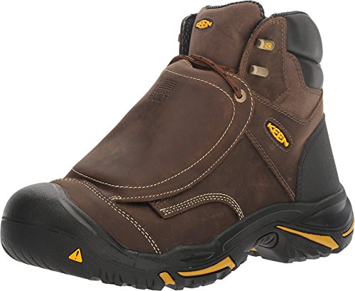 KEEN Utility Men's Mt Vernon 6' Steel Toe Metatarsal Guard Work Shoe, Cascade Brown/Tawny Olive, 12 Wide US