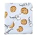 Mud Pie Muslin Swaddle, Milk and Cookies (Blue)
