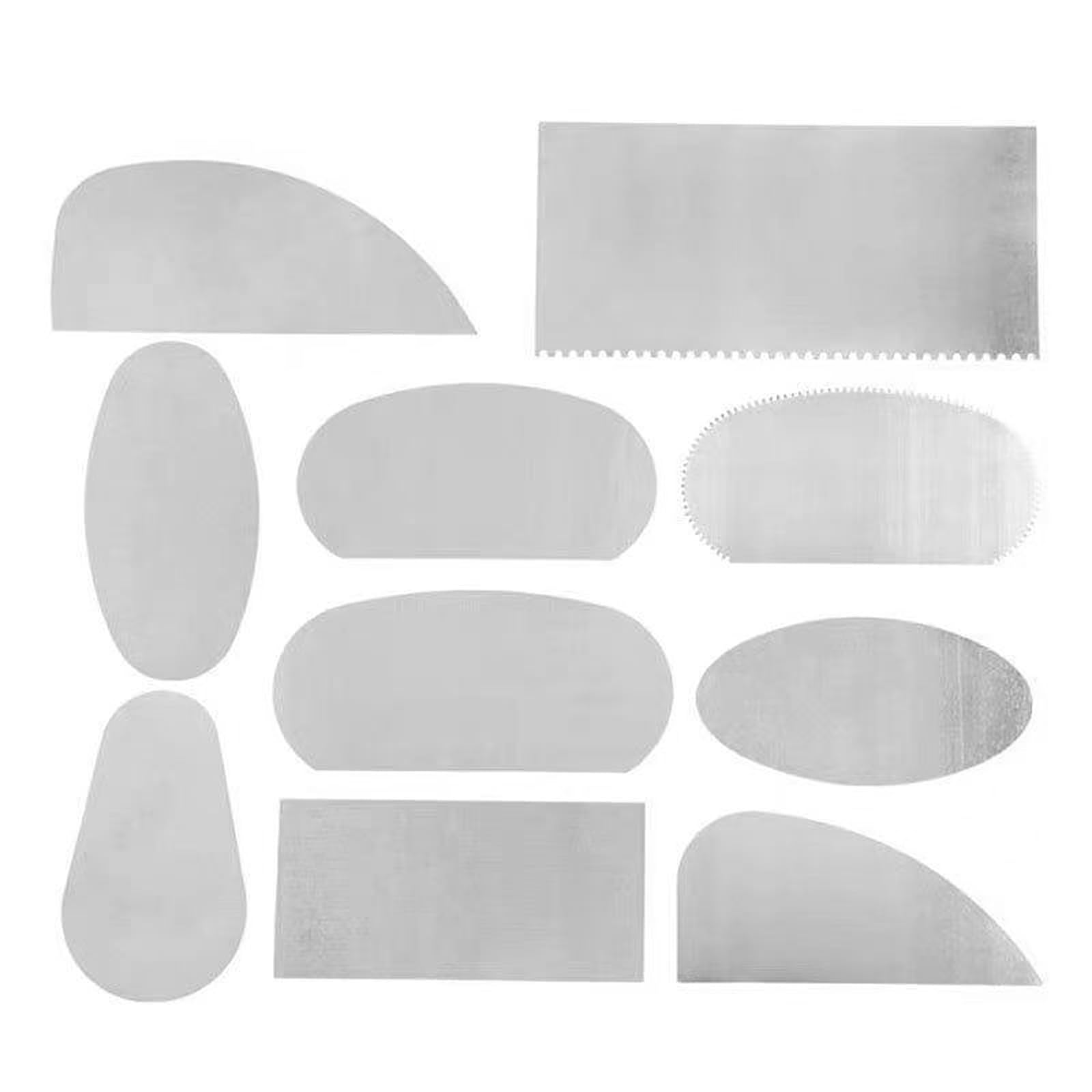 10 Pcs Stainless Steel Pottery Tools, Clay Ribs Sculpting Scraper Kit