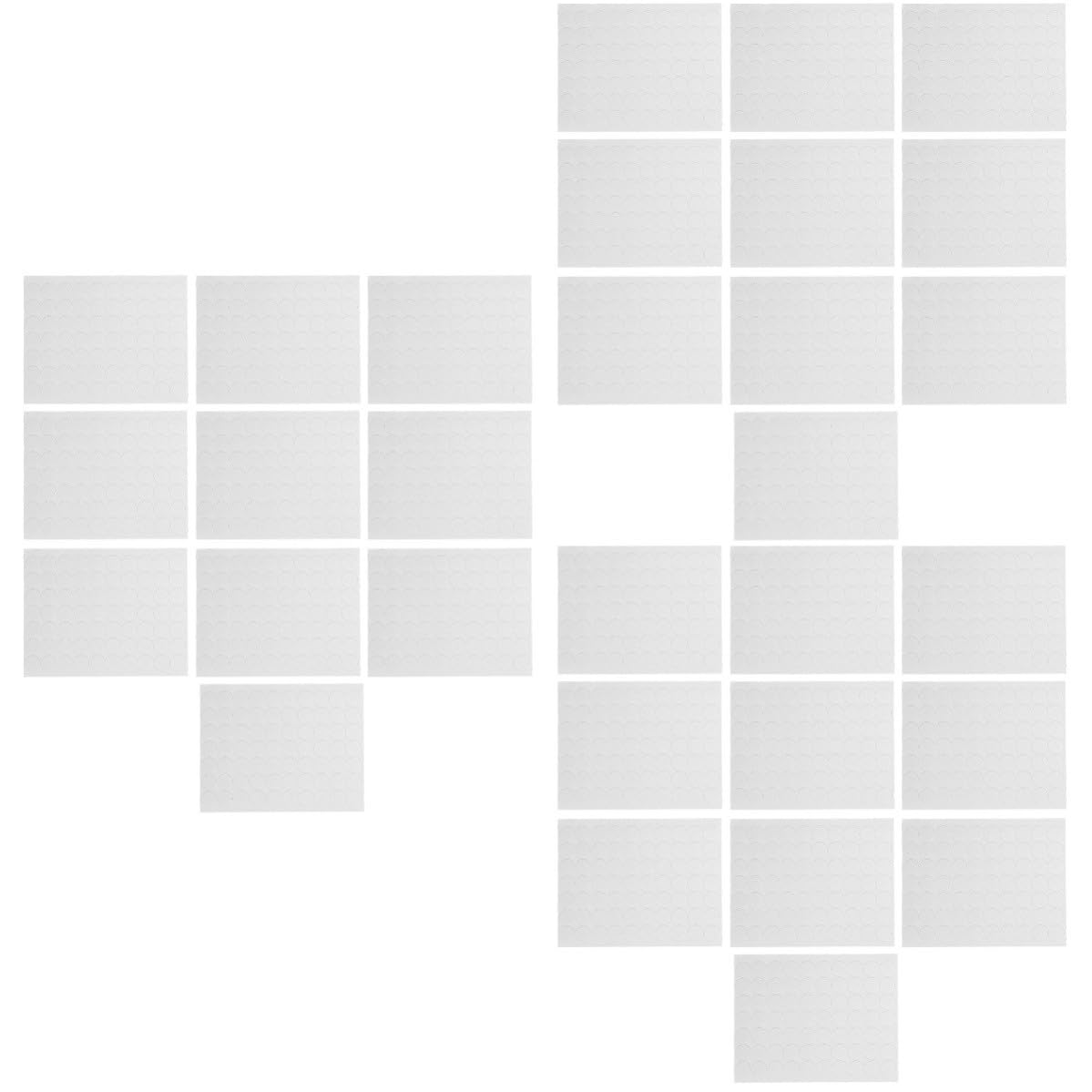 BESPORTBLE 2100 Stück Runde Acryl Klebemasse, 10 Blätter, Doppelseitig,