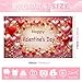 BlissYard Valentine’s Day Banner 71x43 Inches Happy Valentine Backdrop Love Heart Balloon Background Romantic Party Decoration for Valentine Celebration Anniversary Proposal Photo Booth Decor
