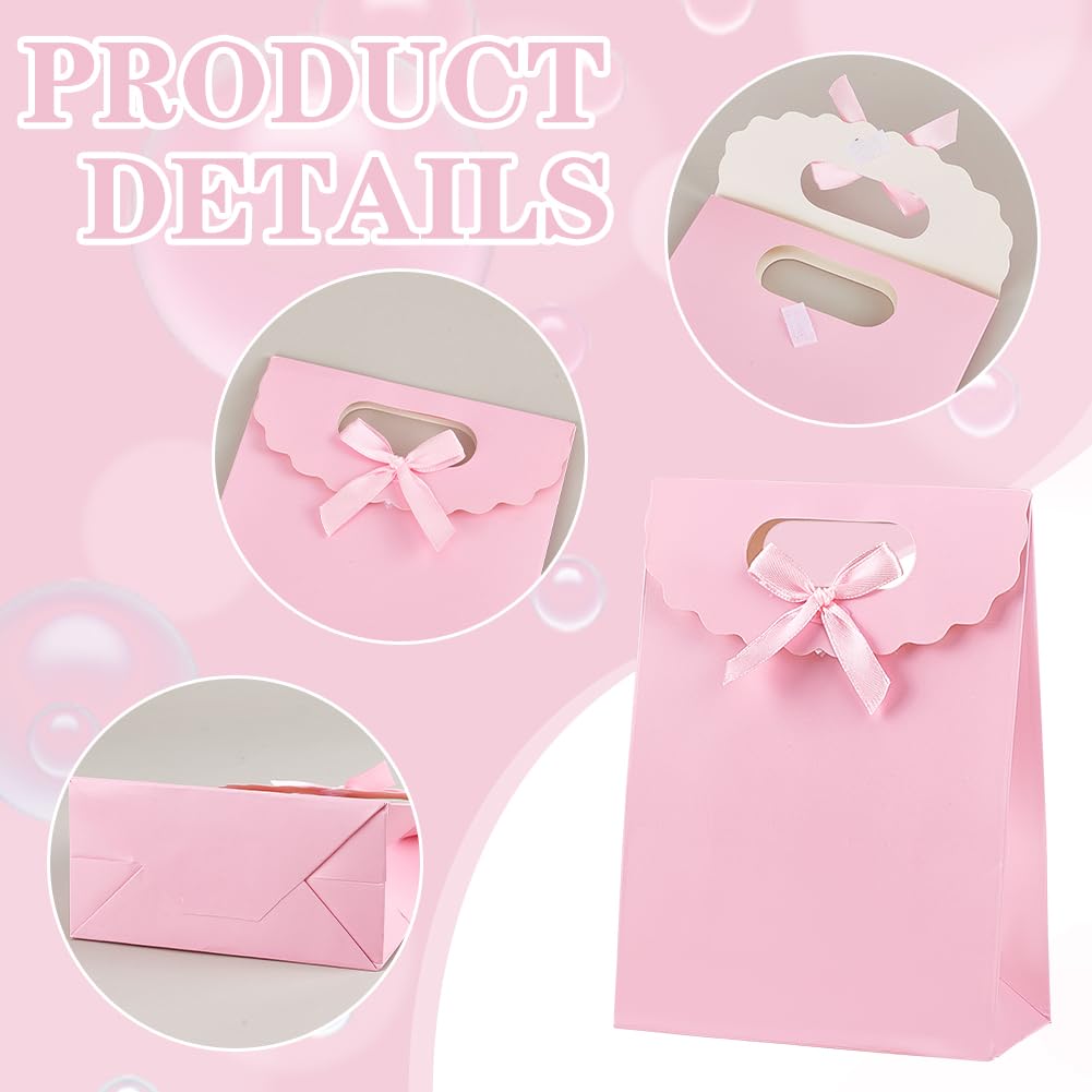 NBEADS 24 Pz Sacchetto Di Carta Con Fiocco, 12x6x16cm Sacchetti Di