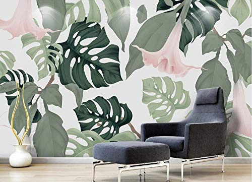 Papel Pintado Pared Papel Pintado 3D Pequeña Hoja De Plátano De La Selva Tropical Fresca Mural Dormitorio Baño Decoración Para Hogar