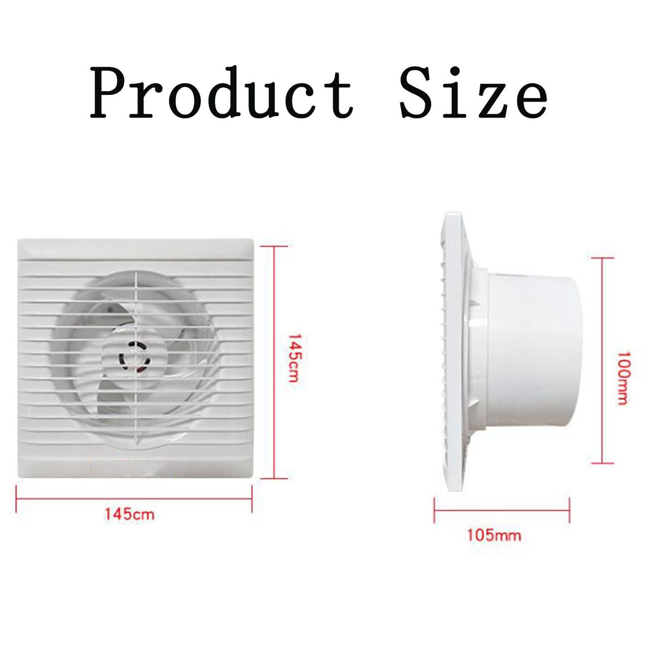 ICEMOB Ventilador Extractor De Aire con Válvula De Retención,Extractor Cocina,Extractor Baño Silencioso,Ventiladores para Pared para Inodoro,Oficinaalmacenes,Resistente Al Agua IPX2,4 Inches