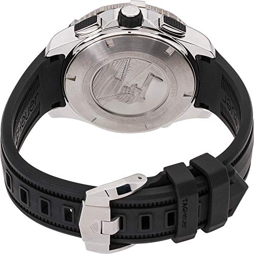 Tag Heuer Aquaracer Automatic Chronograph Black Dial Black Rubber Mens Watch CAK211A.FT80193