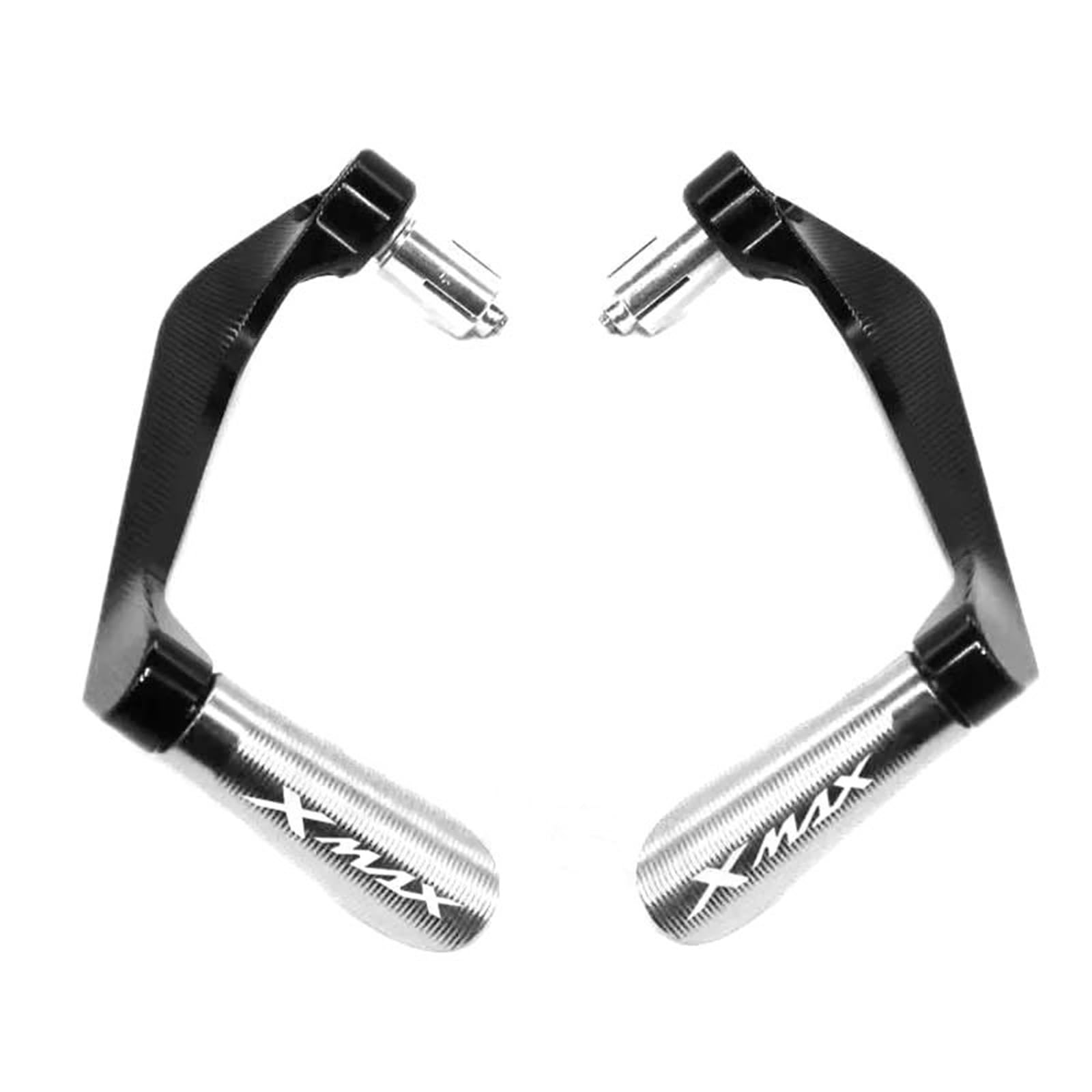 HIZORB Handguards for Y-AMAHA XMAX125, XMAX250, XMAX300, XMAX400Tech Max Motorcycle CNC Aluminum Grip, Protective Brake,Hand Protection Device(Silver)