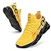 Nihaoya Men Running Sneakers Light Weight,Mens Running Shoes Fashion Yellow/Black 7