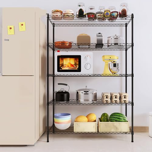 [YXSNG] ���b�N �X�`�[�����b�N ���[���b�N ���[�I 60*45*150 �L�b�`�����b�N ��50cm ���s50cm ����150cm 5�i �X���� �A�W���X�^�[�t�� �������� �I ������� �V���v�� �X�`�[���V�F���t �u���b�N �V�F���t �ȃX�y�[�X ��