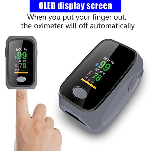 Saturatiemeter,Pulsoximeter for Finger Oxygen-meetapparaat,met LED-display en accessoires, eenvoudige one-touch… - Image 7