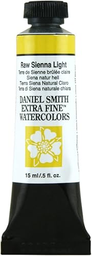 Daniel Smith Tubo de acuarela extra fina de 0.5 fl oz, luz de Siena cruda, 0.5 onzas líquidas (paquete de 1)