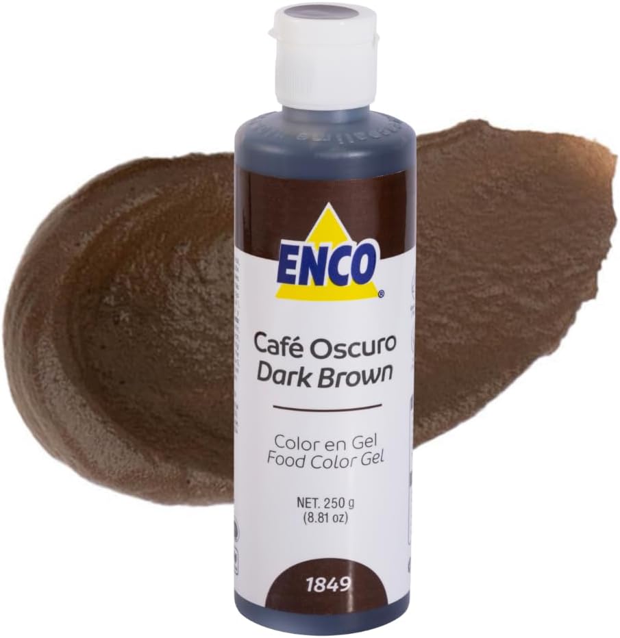 ENCO GEL FOOD COLOR 8.8 OZ (DARK BROWN 1849)