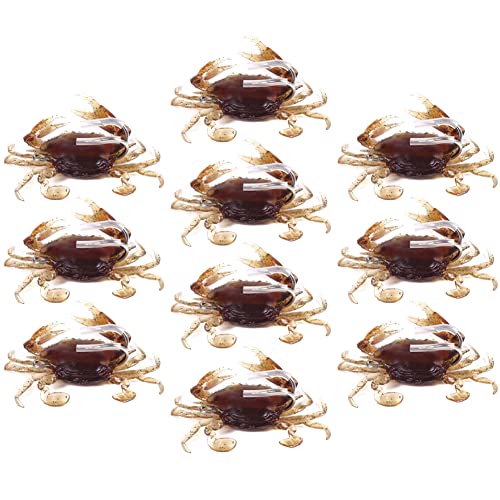 Leurres de crabe 3D 8cm lot de 10 appâts souples mer et bar avec hameçon B