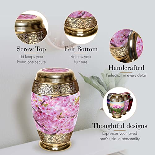 Image of Cherry Blossom Cremation Urns for Human Ashes Adult Female Urns for Ashes