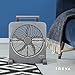 O2COOL Treva 10 inch Rechargeable Portable Fan Smart Power Air Circulator. Plug-In AC Adapter and Battery Powered, USB Charging Port, For Camping Travel and Indoors Use