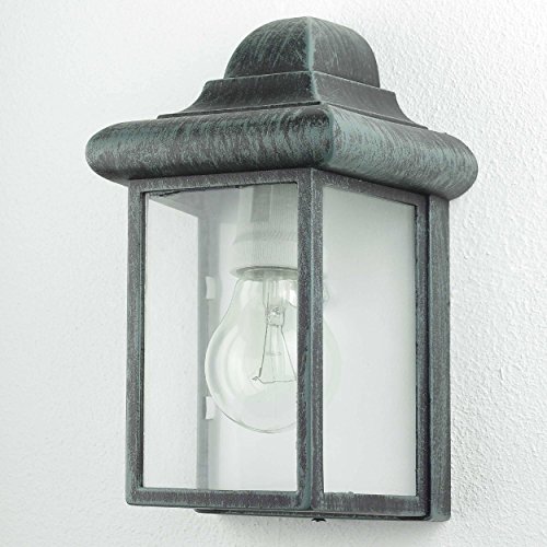 Negro-Verde Aluminio luz exterior rústica E27 Leeds lámpara de barco