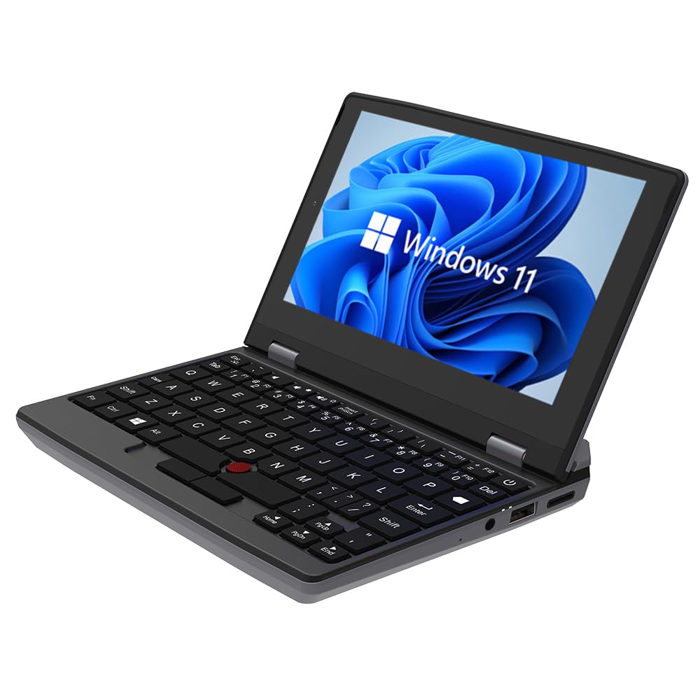 Mini Laptop, 7.0 inch Mini Laptop Computer, High Speed CPU N4000 12GB, for Windows 11Pro Pocket PC Computer (12GB + 512GB)