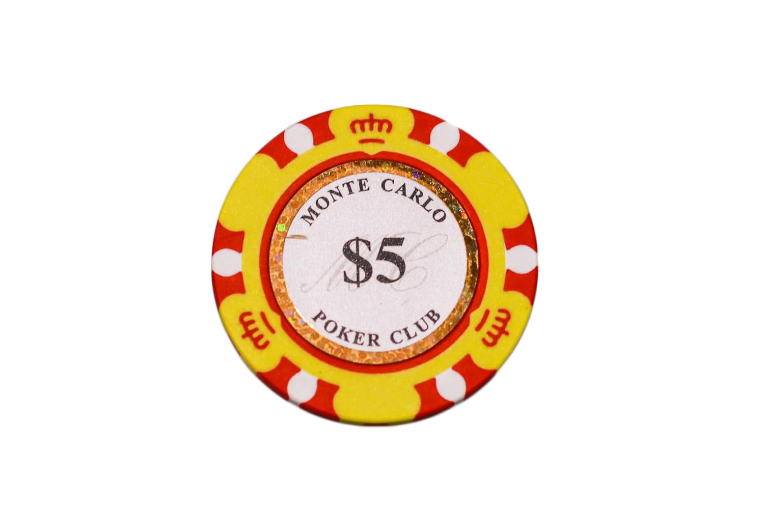 Poker - Poker Bac Valeur 5 - Jeu de Poker - Jetons de Poker - Jetons de Poker - Poker Set - Casino - Jetons de Casino - Fiches avec Valeur Cave & Garden