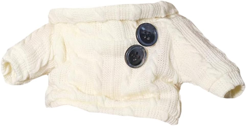 niannyyhouse 10cm-15cm 20cm Plush Doll Clothes Turtleneck Sweater Stuffed Toy Dressup (Wine Red, 10cm-15cm)