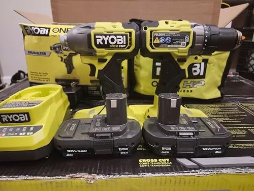 Ryobis Tools RYOBI 18V ONE+ Lithium-Ion Cordless DrillDriver and Impact Driver Combo Kit (2-Tool) with (2) Batteries