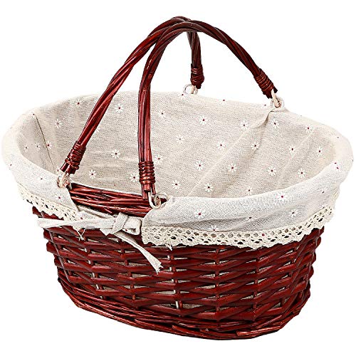KINJOEK Wicker Woven Basket, Multipurpose Natural...