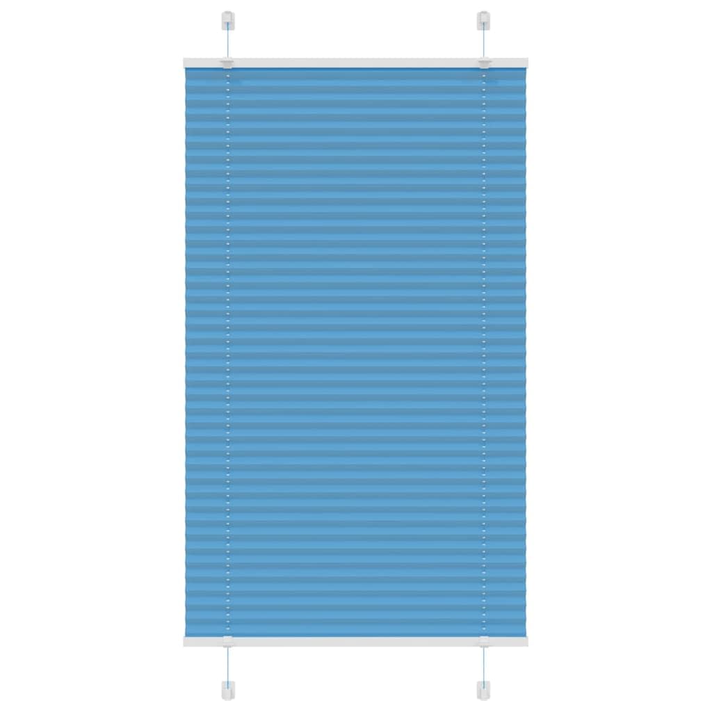 Pleated Blind Blue 80x100 cm Fabric Width 79.4 cm Polyester