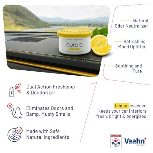 Image of HP Vaahn Lemon Air Freshener for Dashboard & Car Interior | Gel Based Car Perfumes | Deodorizer for Dashboards & Vents | Premium Auto Interior Fragrance | Long-Lasting & Refreshing Fragrance