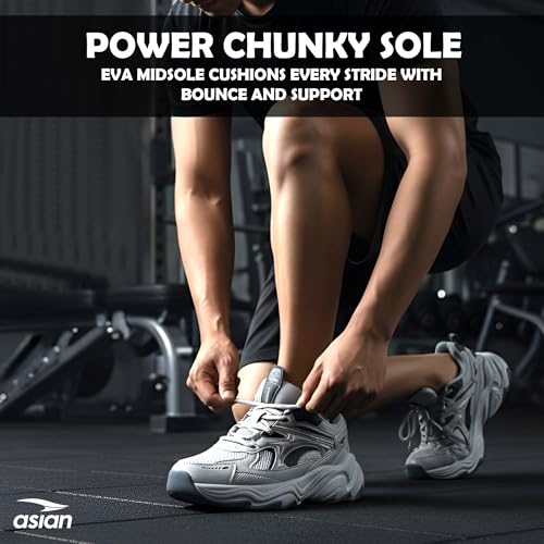 Image of ASIAN Dominator-04 Sneakers for Men | Chunky Stylish Shoes with Premium Comfort, High Grip, Memory Foam Sole & Trendy Design | Ideal, Gym & Travel