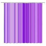 Abstract Striped Shower Curtain Dreamy Violet Modern Texture Fashion Creative Gradient Romantic...